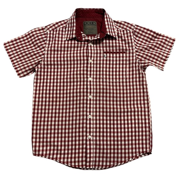Drill Clothing Boys Division DCBD Short Sleeve Shirt Sz Small Button Down Red - Picture 1 of 7